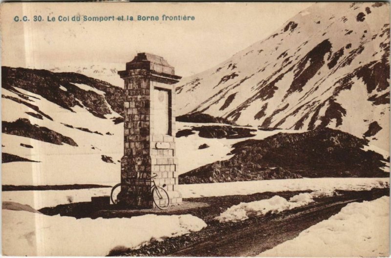 CPA Le Col du Somport et la Borne Frontiere (1163930)