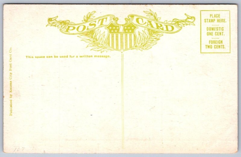 K46/ Holton Kansas Postcard c1910 Central School Building 527