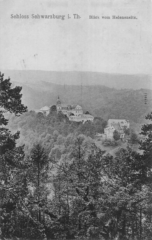 BG36284 schloss schwarzburg i th blick vom helenensitz   germany