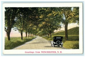 1911 Greetings from Winchester, Cheshire County, New Hampshire NH Postcard