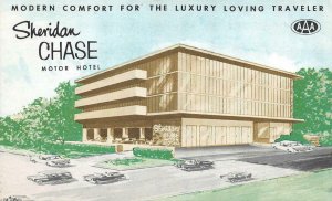 CHICAGO, Illinois IL   SHERIDAN CHASE MOTOR HOTEL Roadside  ARTIST VIEW Postcard