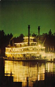 Disneyland, 01110451, Mark Twain Steamboat at Night,  Old Postcard