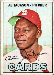 1967 Topps Baseball Card Al Jackson St Louis Cardinals sk2256