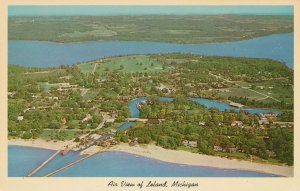 Leland, Leelanau County MI, Michigan - Aerial View - Artist Wonderland