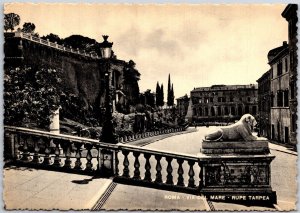 Roma - Via Del Mare Rupe Tarpea Sea Street Tarpeian Real Photo RPPC Postcard