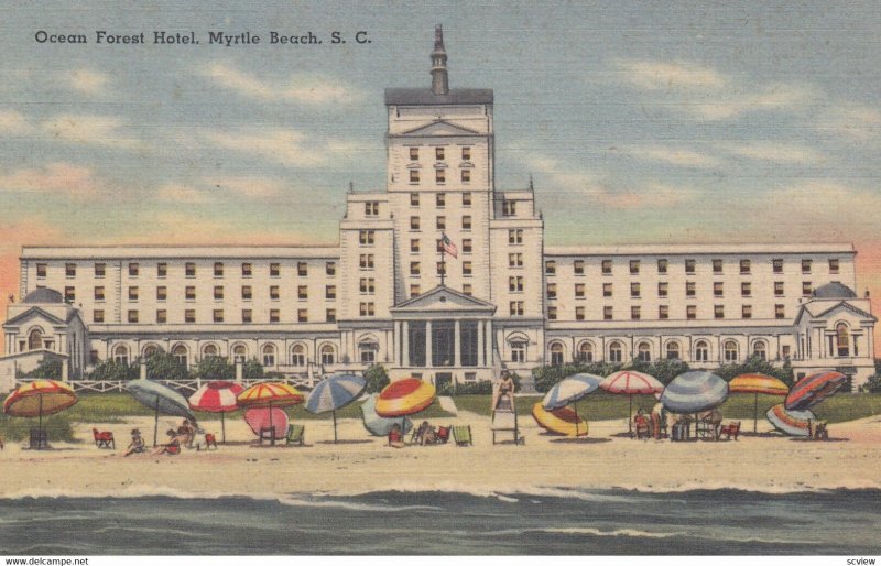 MYRTLE BEACH, South Carolina, 1930-1940s's; Ocean Forest Hotel, View From The...