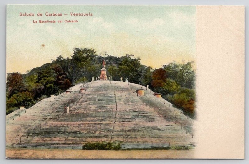 Venezuela Saludo De Caracas La Escalinata del Calvario Postcard B46