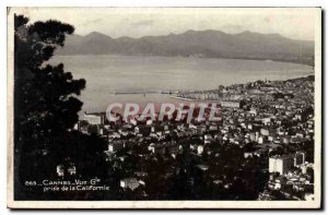 Postcard Old Cannes View Gle taking California