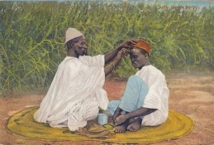 Nigerian Aso Oke Yoruba Tribe Religious Hat Antique Nigeria Postcard