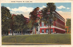 Jewish Hospital St Louis, Missouri USA View Postcard Backing 