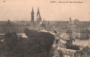 France, Prise Du Vieux Saint-Etienne Caen City View Old Vintage Postcard