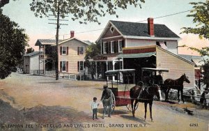 Grand View New York Tappan Zee Yacht Club Lyalls Hotel Vintage Postcard AA110339