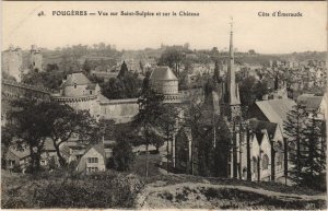 CPA Fougeres vue sur St Sulpice et sur le Chateau (1237529)