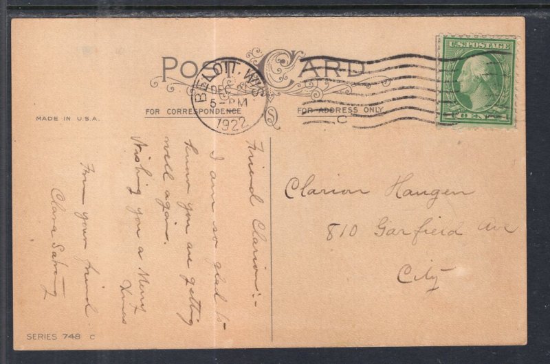 A Christmas Greeting,Santa,Sleigh