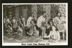 New Zealand Maori Action Song Rotoura NZ NS Seward Photo Postcard Unposted