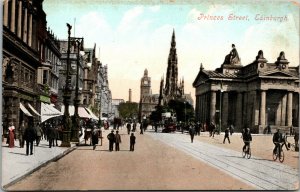 Vtg 1910s Princess Street Edinburgh Scotland Postcard
