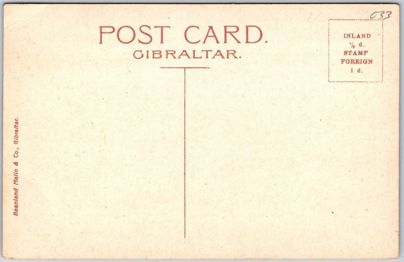 Gibraltar New Mole House Police Station Front Building Postcard