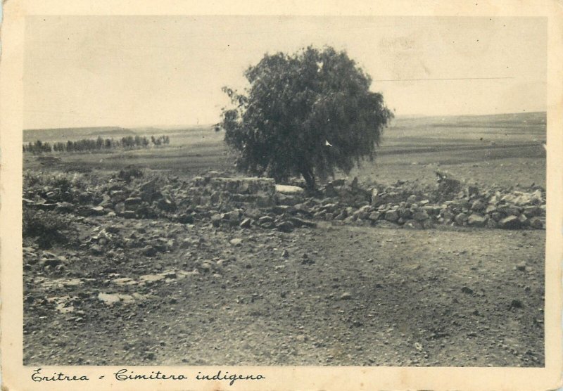 Post card Eritrea indigenous cemetery