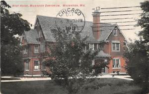 B67/ Wauwatosa Wisconsin Wi Postcard c1910 West House Milwaukee Sanitarium