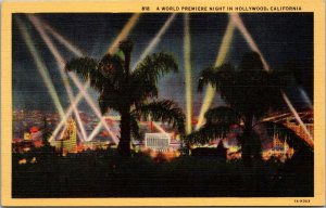 A World Premier Night in Hollywood CA Postcard PC58