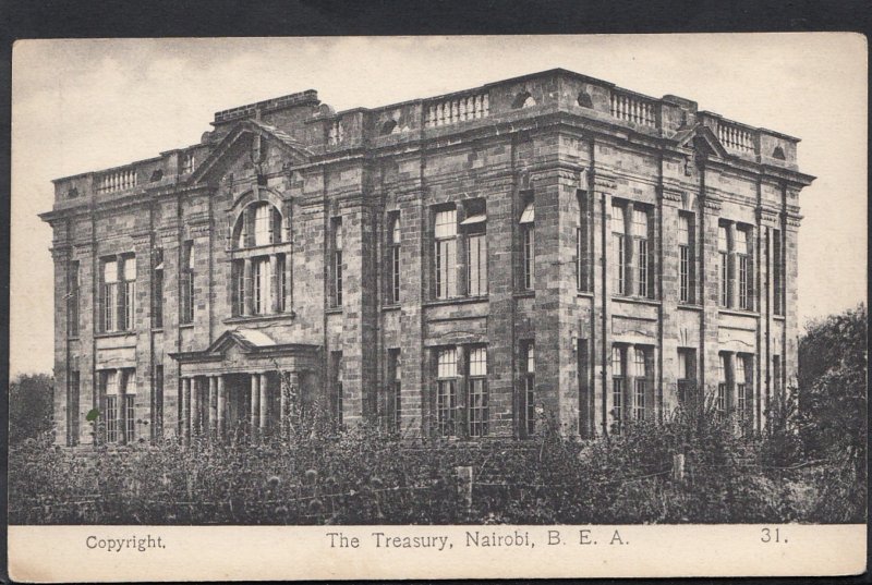 Kenya Postcard - The Treasury, Nairobi, B.E.A (British East Africa) - DC175