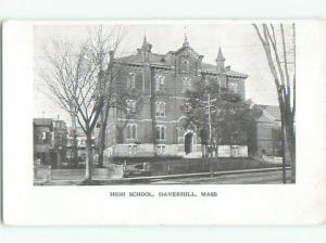 Unused Pre-1907 HIGH SCHOOL Haverhill Massachusetts MA n5226