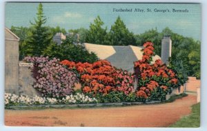 BERMUDA Featherbed Alley ST GEORGE Linen Postcard