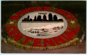 KANSAS CITY, MO  Spring Flower Festival 1850-1950 CENTENNIAL EMBLEM Postcard