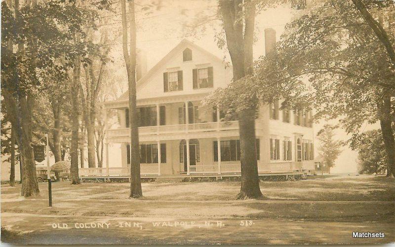 C-1920s WALPOLE NEW HAMPSHIRE Old Colony Inn RPPC postcard 10363