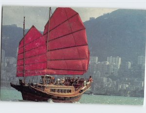 Postcard Hong Kong Harbor, Hong Kong, China