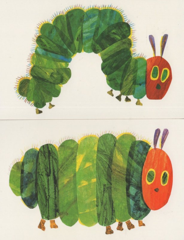 Hungry Caterpillar Climbing A Tree Strawberry 2x Eric Carle Book Postcard s