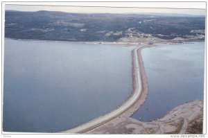 Aerial view, Canso Causeway, CAPE BRETON, Nova Scotia, Canada, 40-60's