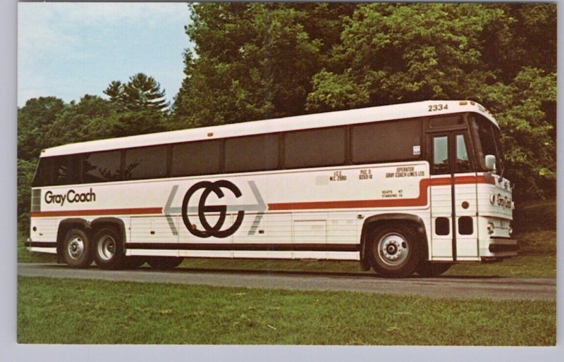 MC-9 Crusader II Coach, Gray Coach Lines, Ontario, Vintage Chrome Postcard #1
