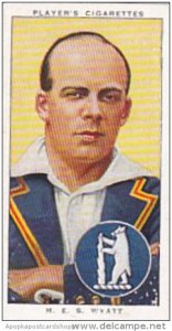 Player Cigarette Card Cricketers 1938 No 33 R E S Wyatt Warwickshire &...