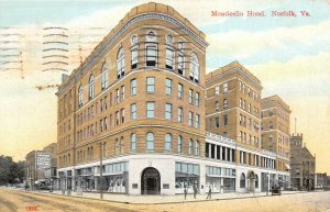 Norfolk Virginia 1910 Postcard Monticello Hotel