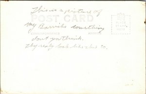 c1930s RPPC Fort Lewis barracks Washington J Boyd Ellis photo postcard A542 