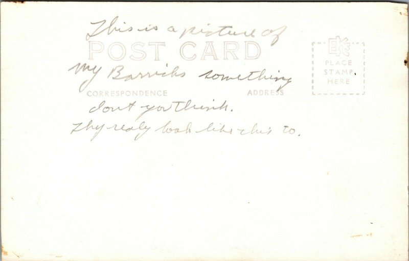 c1930s RPPC Fort Lewis barracks Washington J Boyd Ellis photo postcard A542 