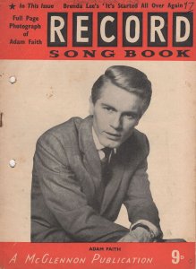 Adam Faith 1960s Photo Record Song Book Lyrics Rare Magazine