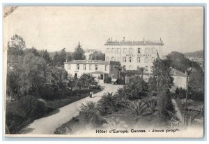 1909 Small Pathway to Hotel D'Europe Cannes France Antique Posted Postcard