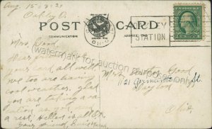 South Weare, New Hampshire - Post Office, General Store 1924 - NH Postcard 