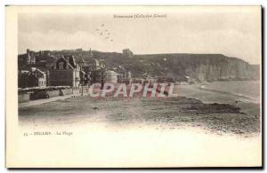 Old Postcard Fecamp The Beach