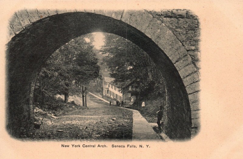 Vintage Postcard 1900's New York Central Arch Seneca Falls NY Pub. Rochester New