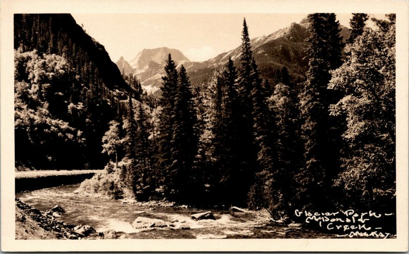 Vtg Mcdonald Creek Glacier National Park Montana MT RPPC Real Photo Postcard