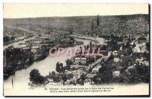 Old Postcard Rouen General view taken from Cote Ste Catherine