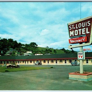 1962 Quebec, Canada St. Louis Motel Roadside Mid Mod Sign Neon Schermer PC A256