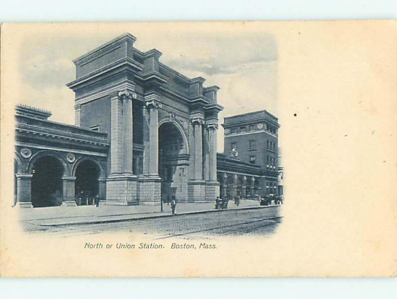 Unused Pre-1907 NORTH UNION TRAIN DEPOT STATION Boston Massachusetts MA t3206