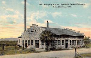 Grand Rapids Michigan Hydraulic Water Co Pump Station Antique Postcard K85221