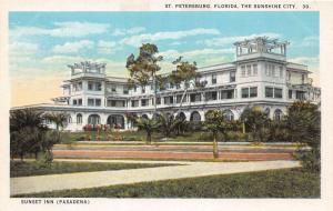 F7/ St Petersburg Florida c1915 Postcard Sunset Inn (Pasadena)