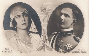 Italian royalty Maria Jose and Umberto di Savoia photo postcard