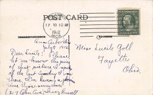 University Hall, University of Michigan, Ann Arbor, MI., early postcard, used